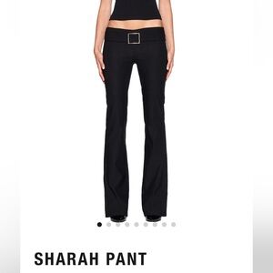 I.AM.GIA Black Flare Pants with Belt Detail